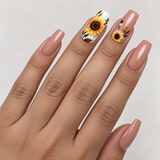24pcs/Set Sunflower Press-On Nails