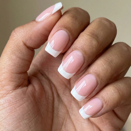 24pcs/Set White French Tips Press-On Nails