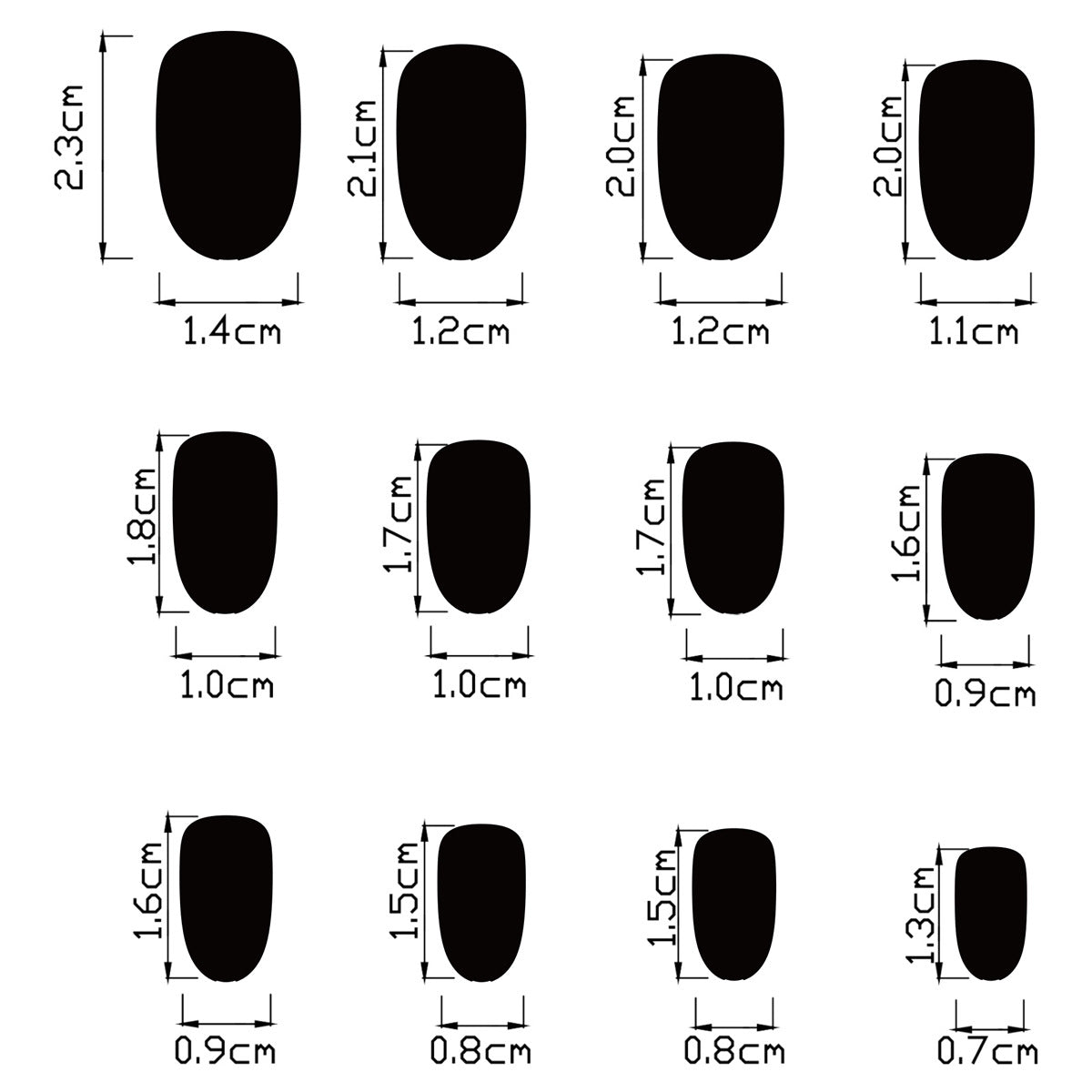 24pcs/Set Ladybug White Daisy Press-On Nails