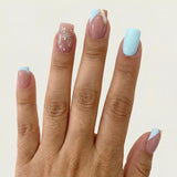 24pcs/Set Butterfly Gold Lines Press-On Nails