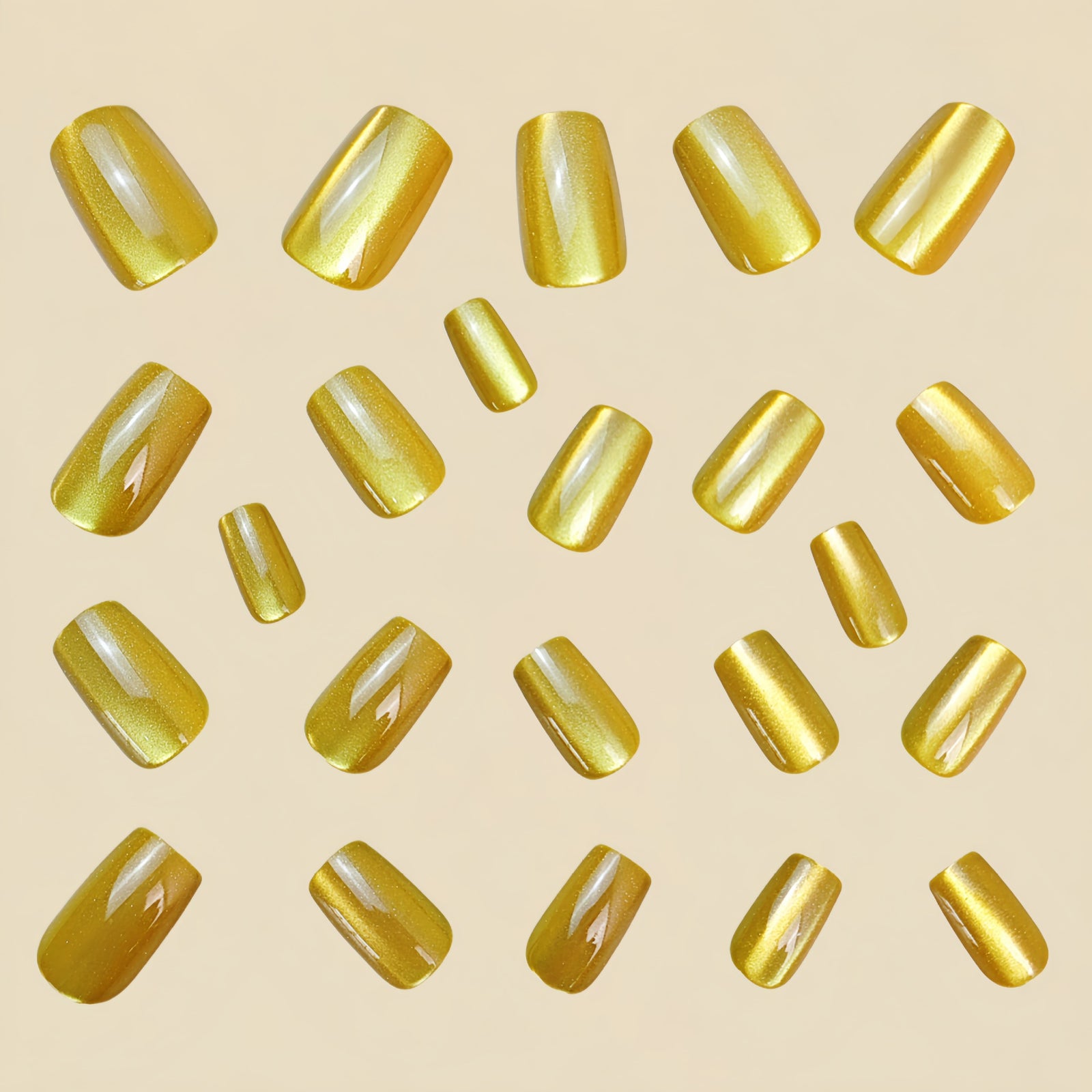 24pcs/Set Cat Eye Press-On Nails