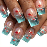 24pcs/Set Little Fish Press-On Nails