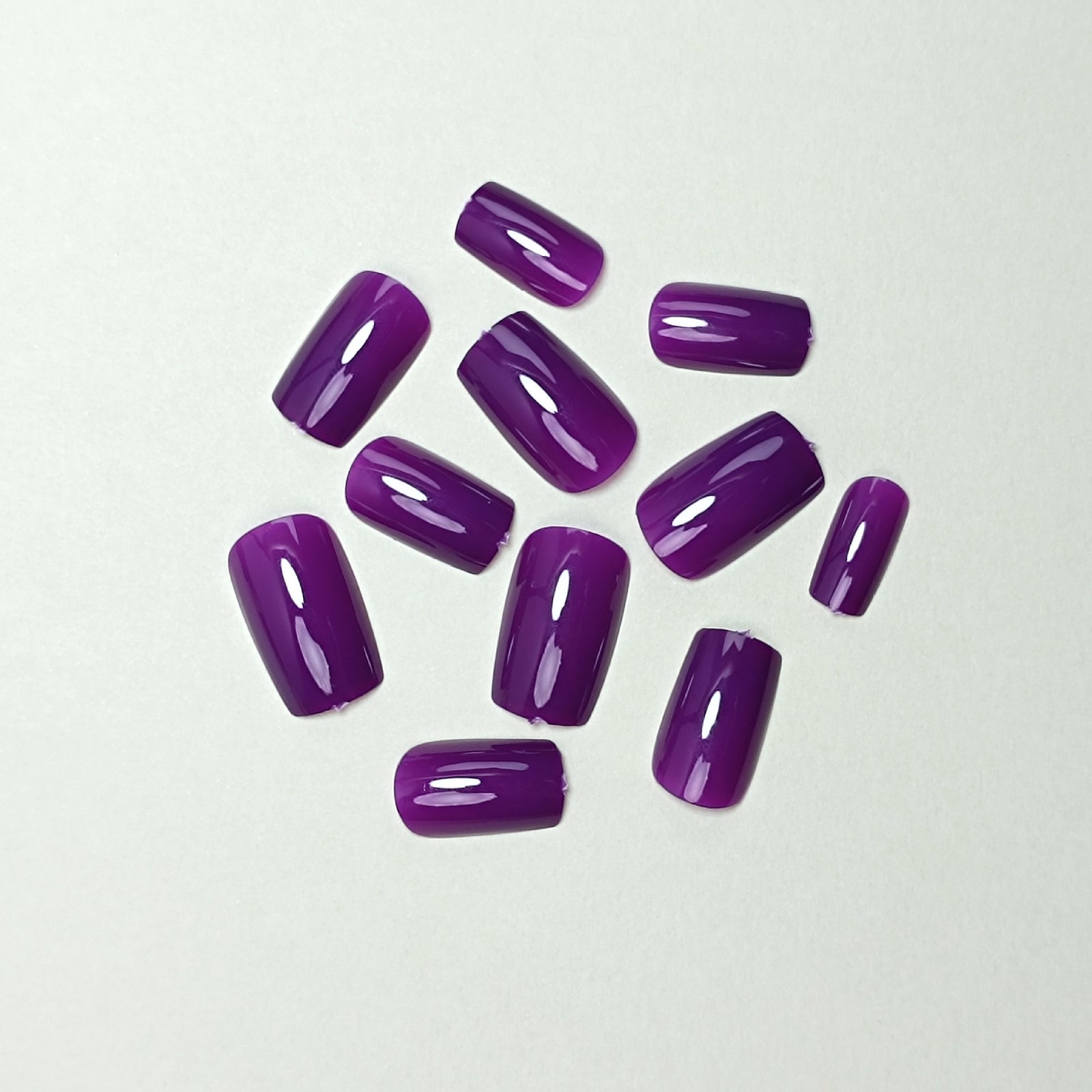 24pcs/Set Pure Purple Press-On Nails