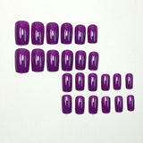 24pcs/Set Pure Purple Press-On Nails