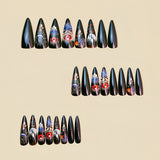 24pcs/Set Halloween Eye Spiderweb Totem Press-On Nails