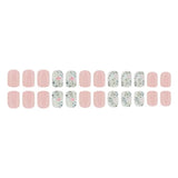 24pcs/Set Floral Plants Press-On Nails