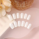 24pcs/Set White Pearls Press-On Nails