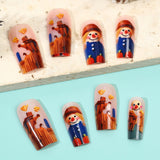 24pcs/Set Halloween Scarecrow Press-On Nails