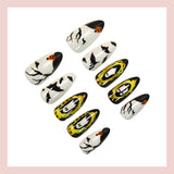 24pcs/Set Halloween Ghost Pumpkin Bat Press-On Nails