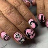 24pcs/Set Pink Ghost Bride Press-On Nails