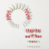 48pcs/Set Floral Cat Eye Press On Toe Nails and Press-On Nails