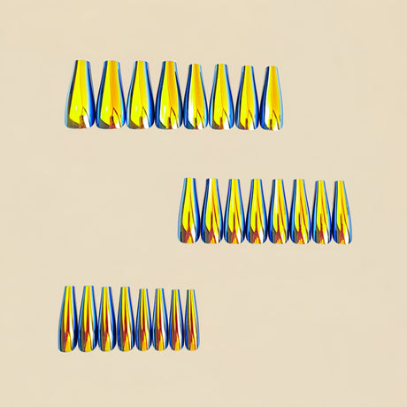 24pcs/Set Gold Chrome Press-On Nails