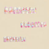 24pcs/Set Botanical Flowers Press-On Nails