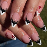 24pcs/Set Halloween Bat Press-On Nails
