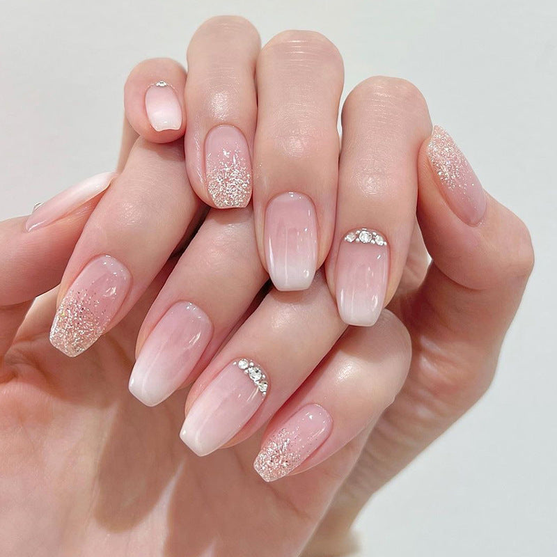 24pcs/Set Ombre Gradient Nude Pink Press-On Nails