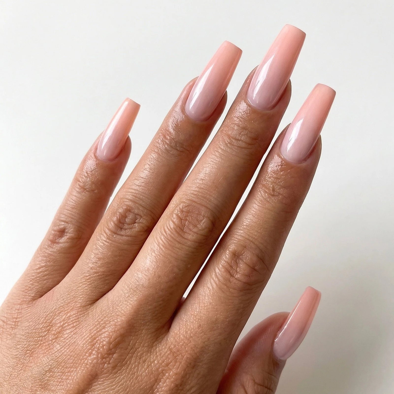 24pcs/Set Chrome Pink Gradient Press-On Nails