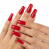 24pcs/Set Solid Red Press-On Nails