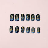 24pcs/Set Christmas Castle Press-On Nails