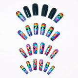 24pcs/Set Halloween Party Horror Costumes Press-On Nails