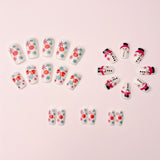 24pcs/Set Reindeer Christmas Press-On Nails