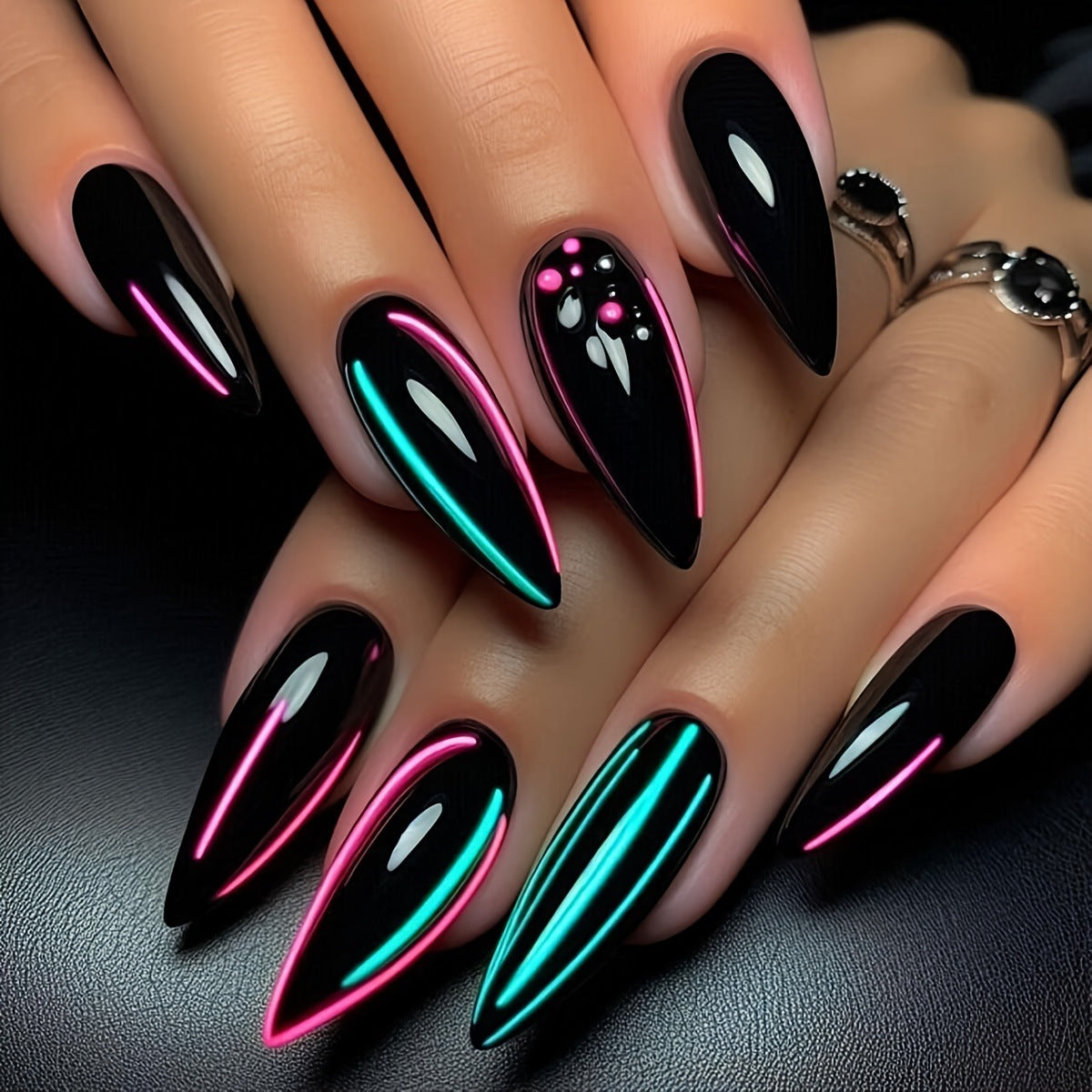 24pcs/Set Halloween Little Ghost Press-On Nails