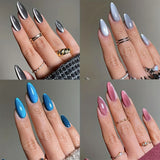24pcs/Set Multi-Color Cat Eye Kit Press-On Nails