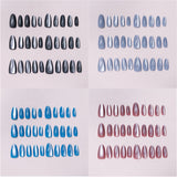 24pcs/Set Multi-Color Cat Eye Kit Press-On Nails