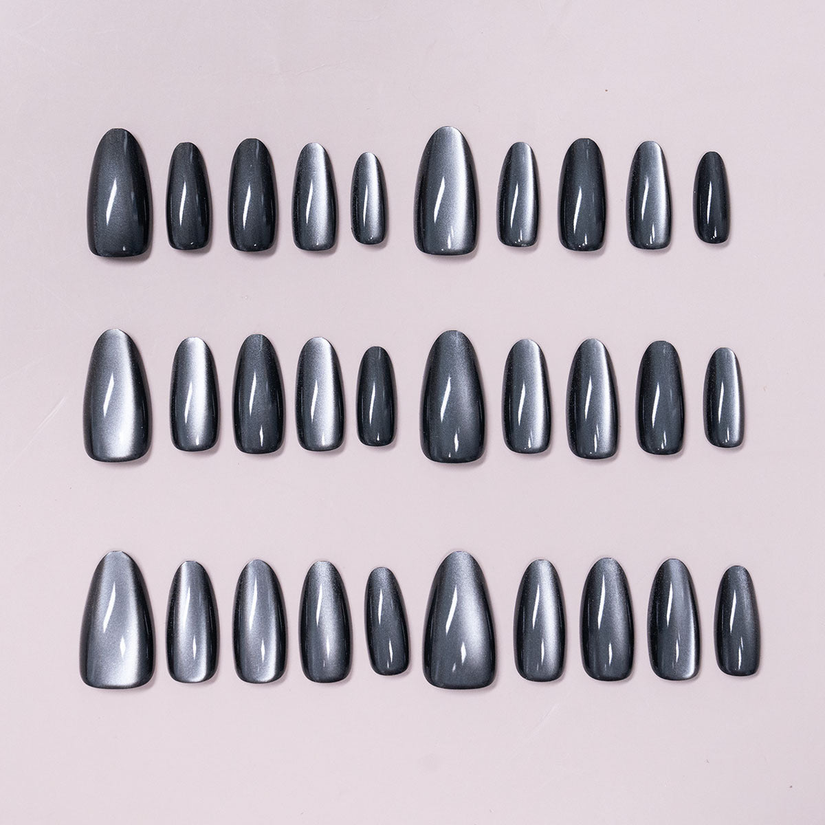 24pcs/Set Multi-Color Cat Eye Kit Press-On Nails