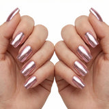 24pcs/Set Light Pink Iridescent Chrome Press-On Nails