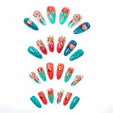 24pcs/Set Dreamcatcher Vintage Bohemian Style Press-On Nails