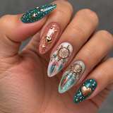 24pcs/Set Dreamcatcher Vintage Bohemian Style Press-On Nails