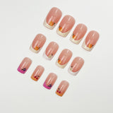 24pcs/Set Fruit Cherry Strawberry French Press-On Nails