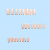 24pcs/Set French Silver Edge Press-On Nails