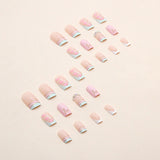 24pcs/Set Heart French Press-On Nails