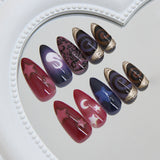 24pcs/Set 3D Gold-Toned Crescent Moon And Stars Press-On Nails