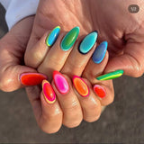 24pcs/Set Halloween Multicolor Press-On Nails