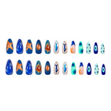 24pcs/Set Ocean Starfish Shark Press-On Nails