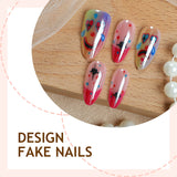 30pcs/Set Crying Clown Face Press-On Nails