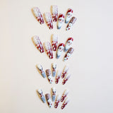 24pcs/Set Christmas Snowflake Reindeer Santa Claus Press-On Nails