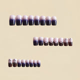 24pcs/Set Autumn-Winter Purple Ombre Press-On Nails