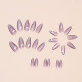 24pcs/Set French Feline Butterfly Press-On Nails