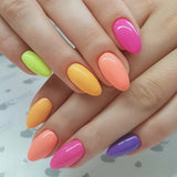 24pcs/Set Macaron Candy Colors Press-On Nails