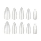 24pcs/Set White Solid Coating Press-On Nails