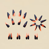 24pcs/Set Halloween Pumpkin Black Cat Press-On Nails