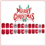 24pcs/Set Christmas Cartoon Red Short Deer Press-On Nails