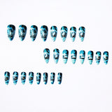 24pcs/Set Christmas Snow House Press-On Nails