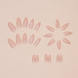 24pcs/Set White Bow Press-On Nails