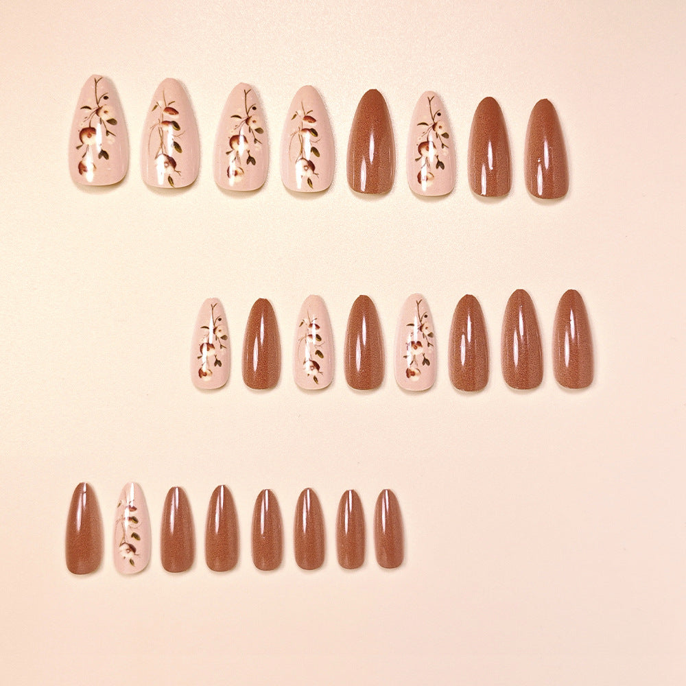 24pcs/Set Simple Elegant Daisy Press-On Nails