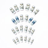 24pcs/Set Christmas Owl with Tree & Snowflake Press-On Nails