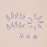 24pcs/Set Cat Eye Stars and Moon Press-On Nails